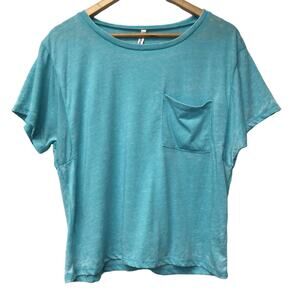 Colorfast Top Womens Large Blue White